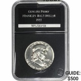 1955 Franklin Half Dollar Proof PCS Genuine Proof
