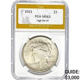 1921 Peace Silver Dollar PGA MS63