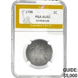 1798 Large Cent 2nd Hairstyle PGA AU50