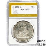 1876-S Silver Trade Dollar PGA MS65