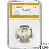 1934-D Washington Quarter PGA MS65
