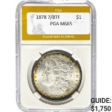 1878 7/8TF Morgan Silver Dollar PGA MS65