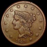 1840 Braided Hair Large Cent NEARLY UNCIRCULATED
