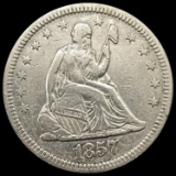 1857-O Seated Liberty Quarter NEARLY UNCIRCULATED NEARLY UNCIRCULATED