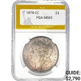 1878-CC Morgan Silver Dollar PGA MS63