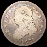 1821 Capped Bust Quarter NICELY CIRCULATED