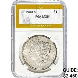 1900-S Morgan Silver Dollar PGA MS64