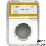 1803 Draped Bust Large Cent PGA AU55