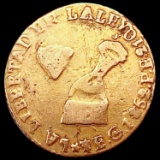 1852 0.0475oz Gold Mexico 1/2 Escudo LIGHTLY CIRCULATED