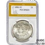1882-CC Morgan Silver Dollar PGA MS63+