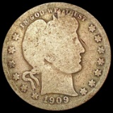 1909-O Barber Quarter NICELY CIRCULATED