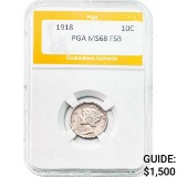 1918 Mercury Silver Nickel PGA MS68 FSB