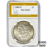 1880-O Morgan Silver Dollar PGA MS61