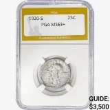 1920-S Standing Liberty Quarter PGA MS63+