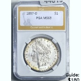 1887-O Morgan Silver Dollar PGA MS63