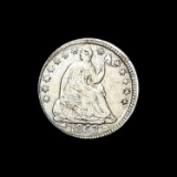 1853 Seated Liberty Half Dime NEARLY UNCIRCULATED