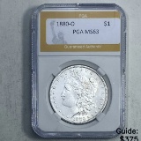 1880-O Morgan Silver Dollar PGA MS63