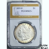 1897-O Morgan Silver Dollar PGA MS62+