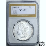 1885-S Morgan Silver Dollar PGA MS64
