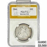 1840 REV 38 Seated Liberty Half Dollar PGA F12