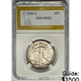 1933-S Walking Liberty Half Dollar PGA MS63