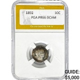 1892 Barber Dime PGA PR66 DCAM
