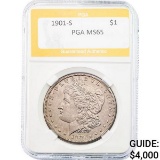 1901-S Morgan Silver Dollar PGA MS65