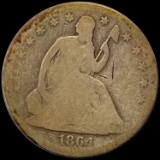 1864-S Seated Liberty Half Dollar LIGHTLY CIRCULATED