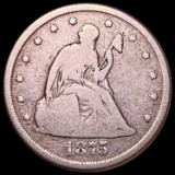 1875 Twenty Cent Piece NICELY CIRCULATED