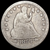 1854-O Arrows Seated Liberty Quarter NICELY CIRCULATED