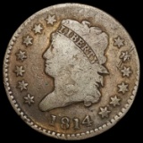 1814 Coronet Head Large Cent NICELY CIRCULATED