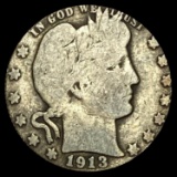 1913 Barber Quarter NICELY CIRCULATED