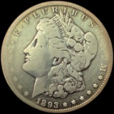 1893-CC Morgan Silver Dollar LIGHTLY CIRCULATED