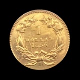 1855 Rare Gold Dollar CLOSELY UNCIRCULATED