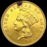 1874 $3 Gold Piece UNCIRCULATED
