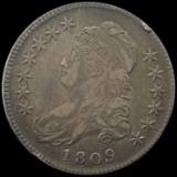 1809 Capped Bust Half Dollar CLOSELY UNCIRCULATED