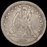 1877-CC Seated Liberty Quarter NEARLY UNCIRCULATED NEARLY UNCIRCULATED