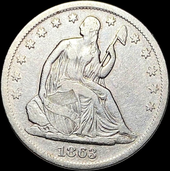 1863-S Silver Half Dollar LIGHTLY CIRCULATED