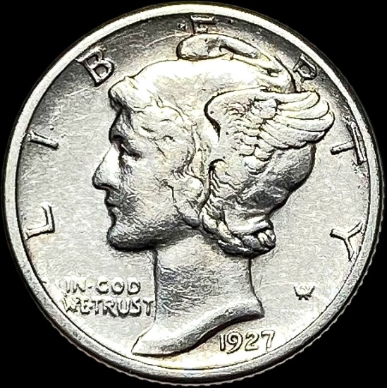 1927 Mercury Dime CLOSELY UNCIRCULATED