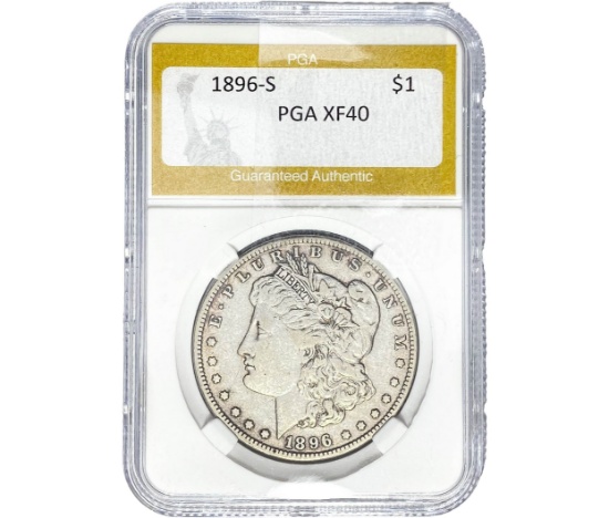 1869-S Morgan Silver Dollar PGA XF40