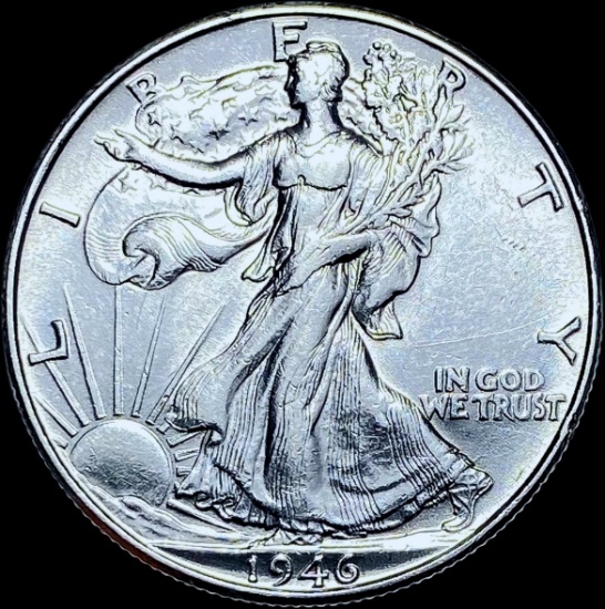 1946 Silver Half Dollar (Walking Liberty) CHOICE AU
