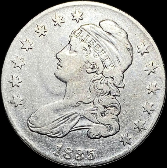 1835 Capped Bust Half Dollar LIGHTLY CIRCULATED