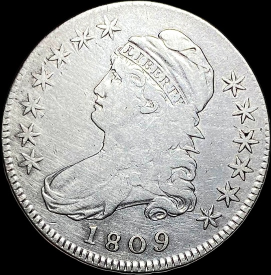 1809 Capped Bust Half Dollar LIGHTLY CIRCULATED