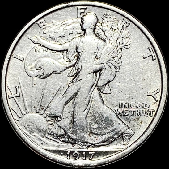 1917 Walking Liberty Half Dollar LIGHTLY CIRCULATED