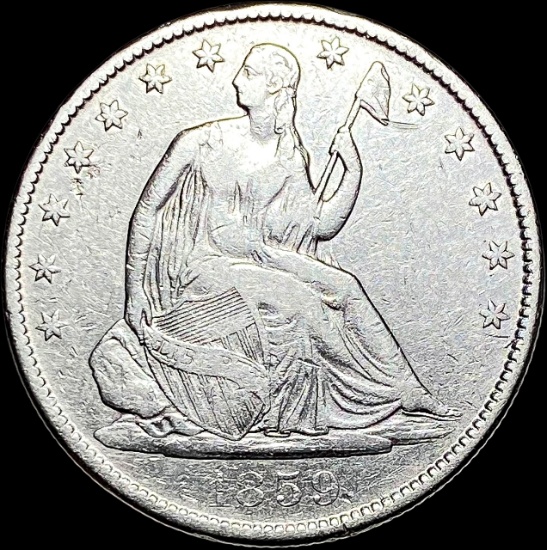 1859-O Silver Half Dollar LIGHTLY CIRCULATED