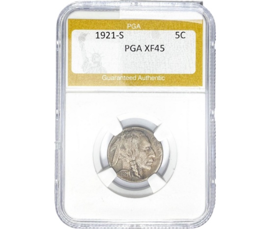 1921-S Buffalo Nickel PGA XF45