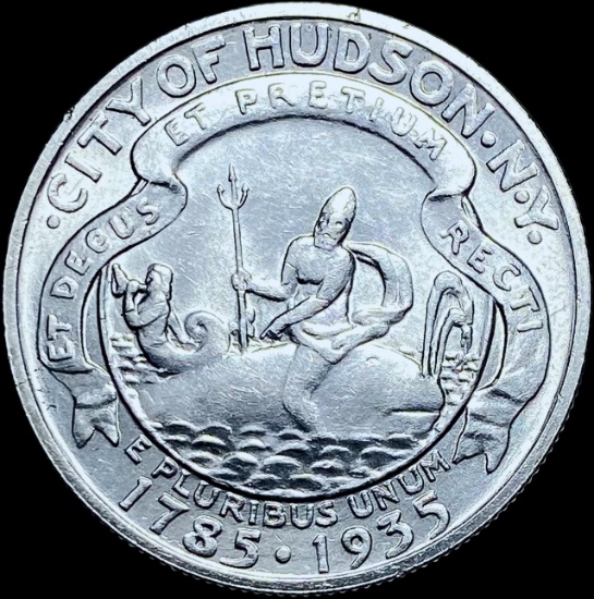 1935 Silver Hudson NY Half Dollar CHOICE BU