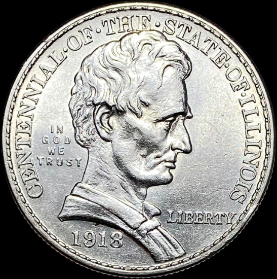 1918 Silver Half Dollar Illinois Centennial UNCIRCULATED