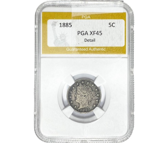 1885 Liberty Victory Nickel PGA XF45 Detail