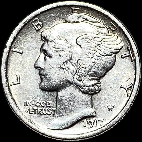 1917 Mercury Dime CLOSELY UNCIRCULATED